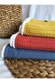 Knitted Pattern 100% Cotton Baby Pique Blanket Mustard 120X100 cm - 7