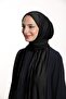 شال نسائي من القطن الممشط ليكرا باللون الأسود - 2