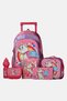 Kids Girl Marie 6 in 1 Trolley Bag 34 L x 52 H x 18 W cm, Pink/Lilac Combo