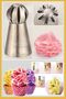 Stainless Steel Cream Bag Tip (Whipping Bag Tip, Russian Tip) 1 Piece + 4 Whipping Bag Tips