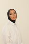 Black Practical Combed Cotton Shawl - Women's Hijab Velcro Hijab Bonnet - 3
