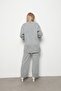 Double Knitwear Set with Collar and Hem Detail Gray - 5