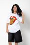 Rolling Stones Leopard Printed Oversize Unisex Premium White Tshirt
