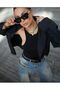 High Waist Loose Women's Cotton Jeans - 5