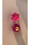 Bright Purple Colorful Glitter Cat Dog Paw Shaped Earrings Handmade Epoxy with Silver Accessories - 8