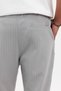 New Season Men's Boyfriend Mold Elastic Waist Double Leg Striped Gray Trousers Mz22033 - 8