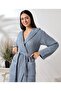 Hawaii Blue Unisex Hooded 100% Organic Cotton Waffle Bathrobe - 4