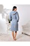 Hawaii Blue Unisex Hooded 100% Organic Cotton Waffle Bathrobe - 6