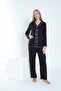 Button-Front Adjustable Waist Maternity and Postpartum Pajama Set with Ruffle Detail on Sleeves and Legs - 3