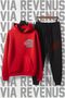Beast Mode Printed Unisex Wide Fit Soft Fabric Hooded Tracksuit Set