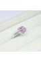 Brand Model Steel Pink Heart Zircon Single Stone Adjustable Women's Ring Serious Relationship Ring - 4