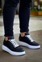 BADEN High-Platform Lace-Up Casual Men's Shoes BLACK/WHITE - KBC - 2