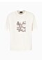 Men's Cotton Short Size Comfortable Cut Daily Ecru T-Shirt 3D1TG3 1JPZZ-01A2 - 4