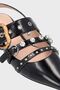 Pinko Jewelled Open Back Pointed Toe Leather Shoes SD0025P006Z99 - 4
