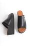 Large Size Leather Padded Sole Slippers - 2