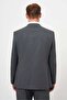 Men's Anthracite Polyviscose Basic Plain Pattern Dynamic Fit Mono Collar Suit - 5