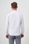 Men's White Trend Printed Patterned Italian Collar Slim Fit Shirt - 5