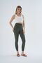 Khaki Braided Ribbed Knitted Cotton Viscose Wool Content Special Yarn Seamless Knitwear Leggings Trist-K-1975 - 3
