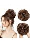 Auburn Bun Clip - Messy Bun Bagel Clip - Real Hair Texture