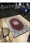 Karabağ Series White Patterned Border Detailed Claret Red Woven Base Decorative Carpet Karabag18 - 2
