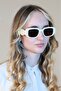 Unisex Vintage Sunglasses Cream - 7