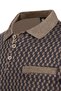 Men's Polo Neck Knitwear Brown Sweater Patterned Steel Knit Classic Fit - 5006F - 5