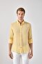 100% Linen Men's Shirt - Collar ButtoneD, Comfort Fit
