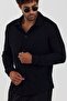 New Season Men's Patterned Black Knitwear Shirt Mz19716 - 6