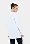 Serka - White Women's Crew Neck Long Sleeve Oversize Basic - 2