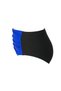 Women's Blue Black Bikini Bottom - 3