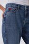 Funny Normal Waist Normal Cut Straight Leg 100% Cotton Blue Women's Jean Trousers - 4