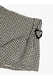 Shorts Skirt with Heart Buckle Detail and Elastic Waistband - 3