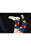 Unisex Yellow Red Plaid Pairs Blue and Colorful Checked 4 Pair Sock Set 36-41 - 2