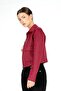 Poem Women's Nubuck Coat Burgundy - 3
