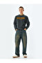 Crew Neck Sweatshirt College Embroidered Embellished Cotton Blend - 2