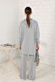 32-7010 Model Glittery Gray Knitwear Set - 4