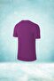 Plus Size Men's Purple Dri-Fit Plain Short Sleeve Comfortable T-Shirt for Running (4XL- 10XL) - 2