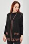 Mother Knitwear Black Rose Motif Short Pocket Vest - 3