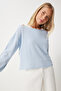 Sky Blue Double Knitwear Blouse - Athlete Lmt0014 - 3