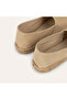 Women's Beige Suede Espadrille Shoes - 2