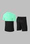 Over Size Men's Water Green Dri-Fit Round Neck Short Sleeve T-Shirt Shorts Bottom Top Set (4Xl-10Xl) - 4