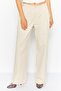 Women Straight Leg Solid Classic Pants, Beige