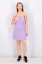 Women Sportswear Fit Solid Gym Dress, Purple - 3