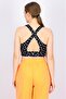 Kadın Dolgusuz Polka Dots Spor Sütyeni، Siyah Kombo - 3