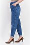 Women Taper Fit Washed Non-Stretchable Jeans, Blue - 4