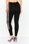 Women Animal Print Pull On Leggings, Black - 4