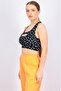 Kadın Dolgusuz Polka Dots Spor Sütyeni، Siyah Kombo - 4