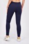 Women Regular Fit Solid Pull On Leggings, Navy - 2
