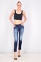 Women Skinny Fit Textured Stretchable Jeans, Wash Blue - 4