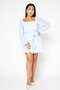 Women Floral Print Mini Dress, Blue